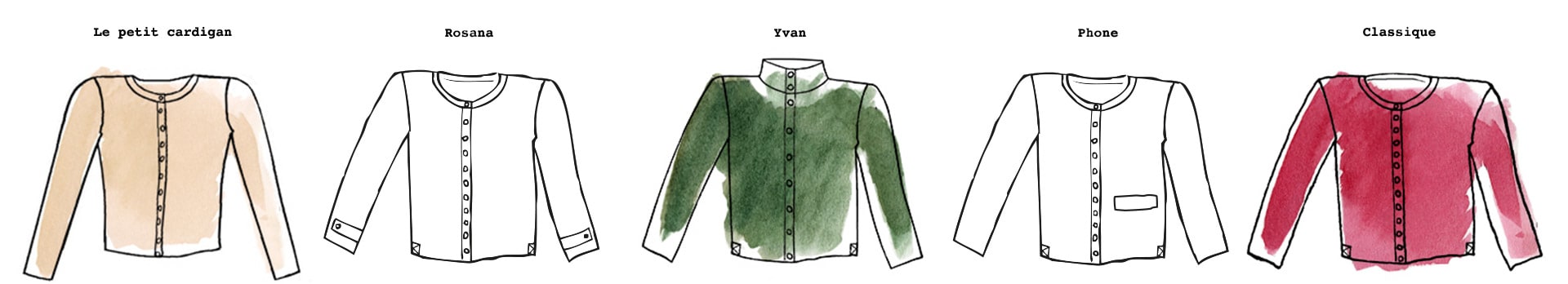 cardigan cut and material guide